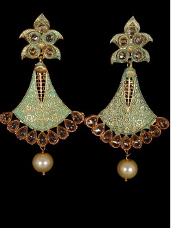 Reverse Ad Earrings With Meenakari Work